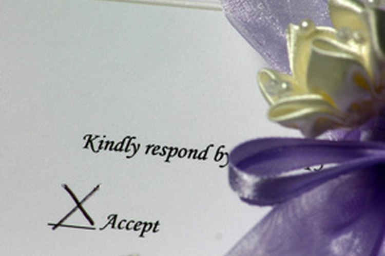 Es el deber de un invitado responder con prontitud a una invitación de boda.