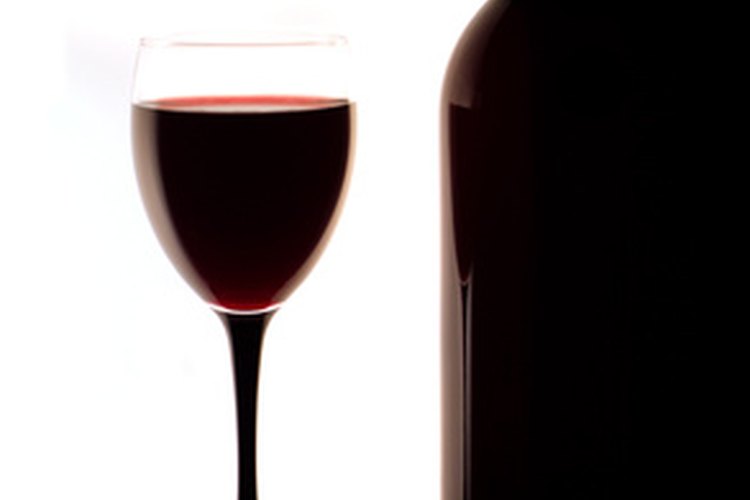 Un vaso de vino.