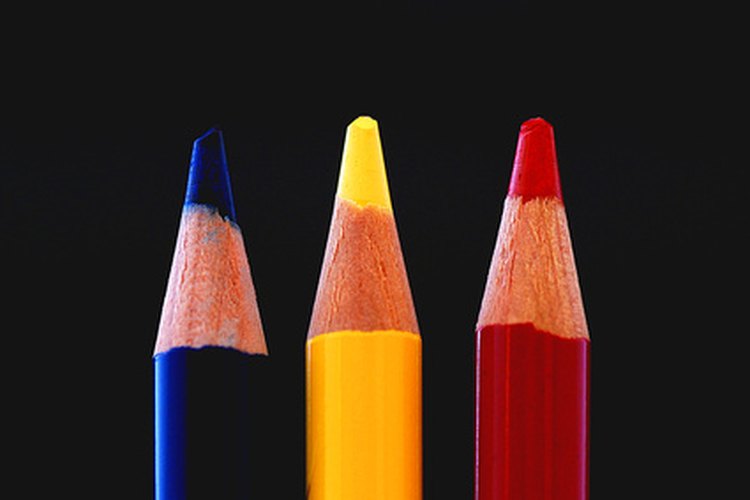 Los colores azul, amarillo y rojo representan una versión de un esquema triádico de colores.