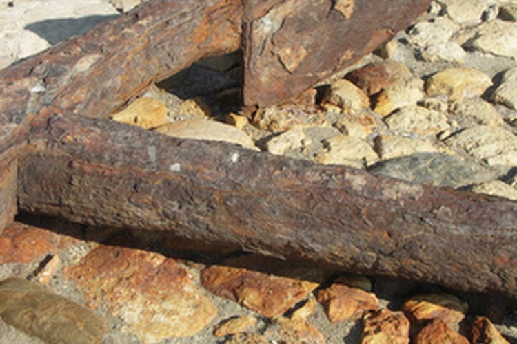 Corrosión en un material.