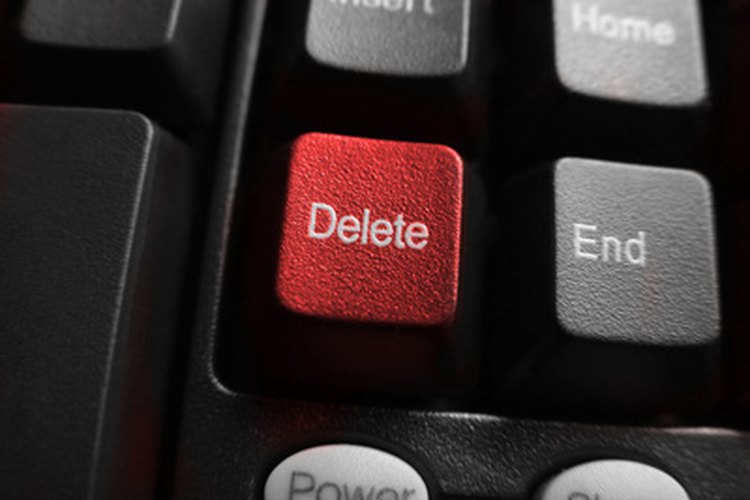 Presiona la tecla Delete (Suprimir) para eliminar un archivo de Word 2007.