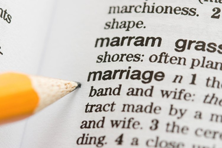 Definición de matrimonio.