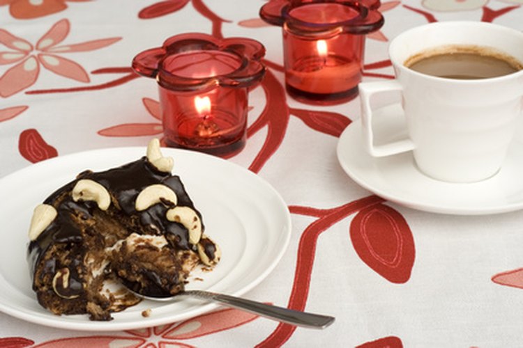 Un rico postre de chocolate.