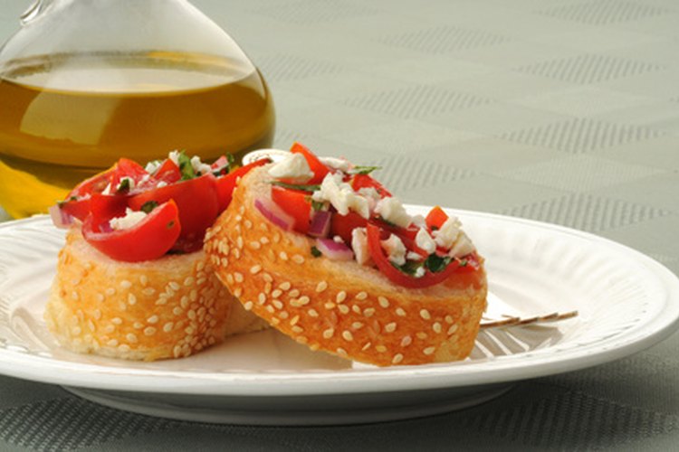 Bruschetta con tomate.