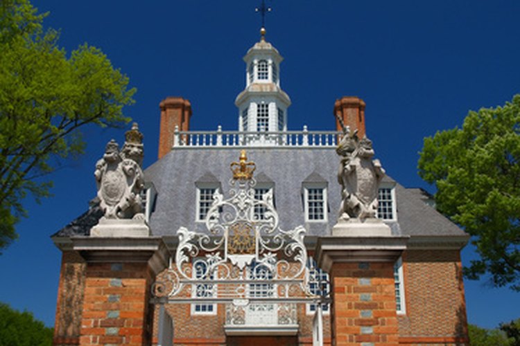 El palacio de Govenor en Williamsburg no está lejos de la playa.