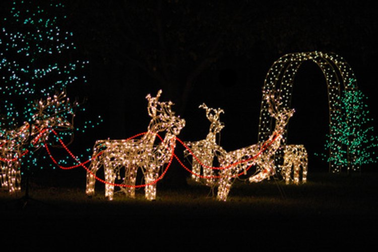 Las luces animadas se utilizan en exhibiciones de exterior.