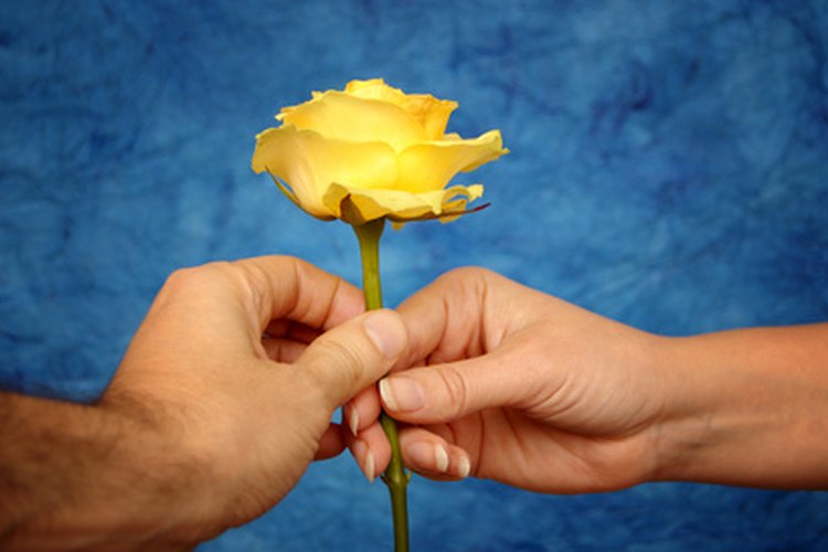 Darle a alguien una flor es un gesto no verbal que expresa amor.