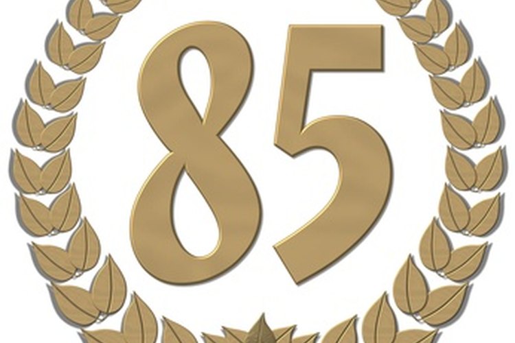 Celebrar el 85 cumpleaños.