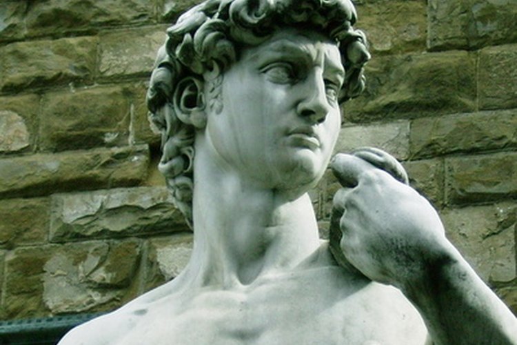Famosa escultura de David en la Galería dell'Academia en Florencia, Italia