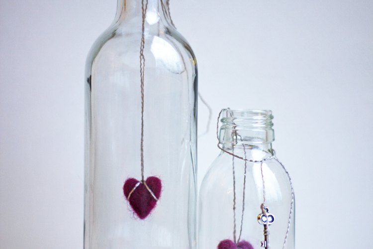 Decoraciones con botellas.