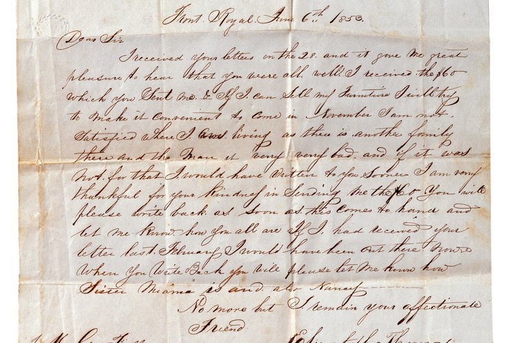 La etiqueta de antaño aún es apropiada cuando se escriben las cartas de negocios actuales.