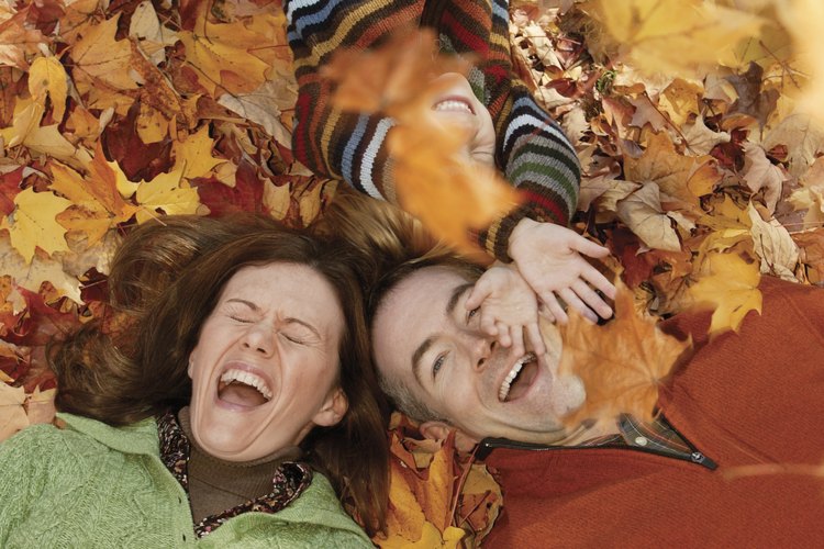 El otoño es hermoso para las fotografías familiares.