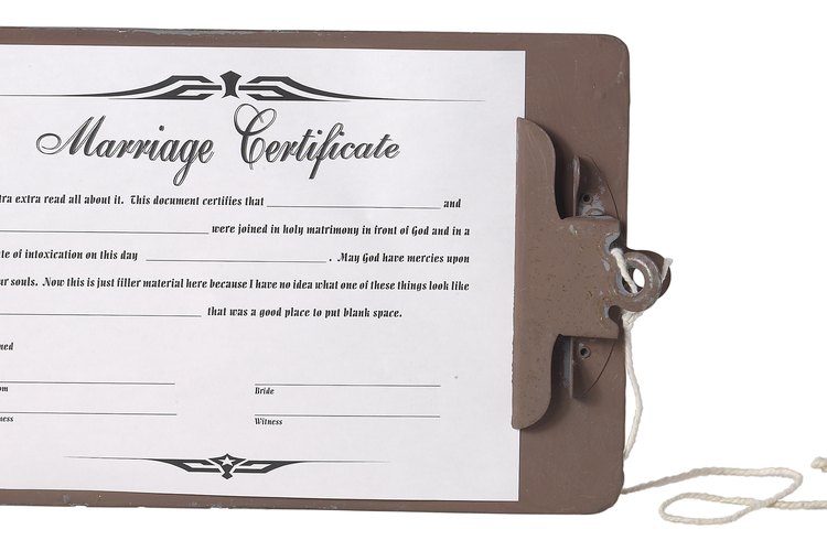El contrato de matrimonio es un documento legal.