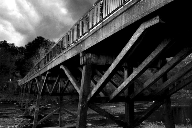 Sobre el río en Preston.