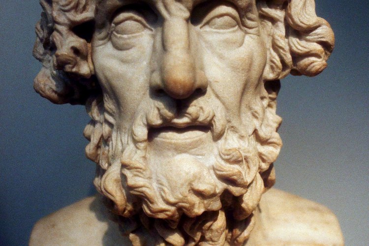 Los hombres de la Antigua Grecia utilizaban barbas largas, como la que se muestra en este busto de Homero.