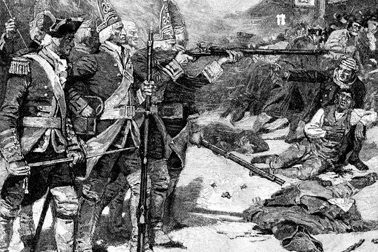Dramáticas pinturas del incidente de 1770 fueron utilizadas como propaganda.