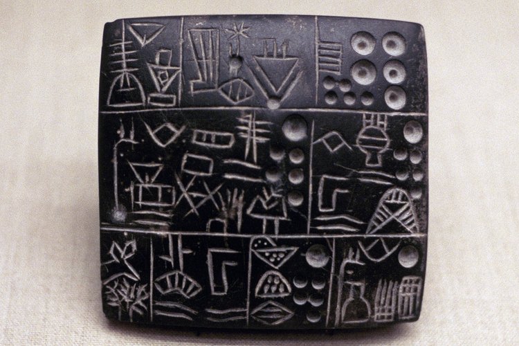Tablilla de arcilla de Mesopotamia.