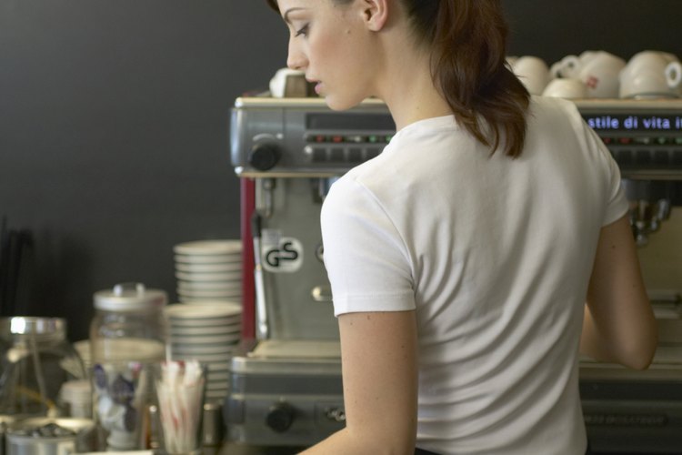 El azul es un buen color para las paredes de una cafetería.