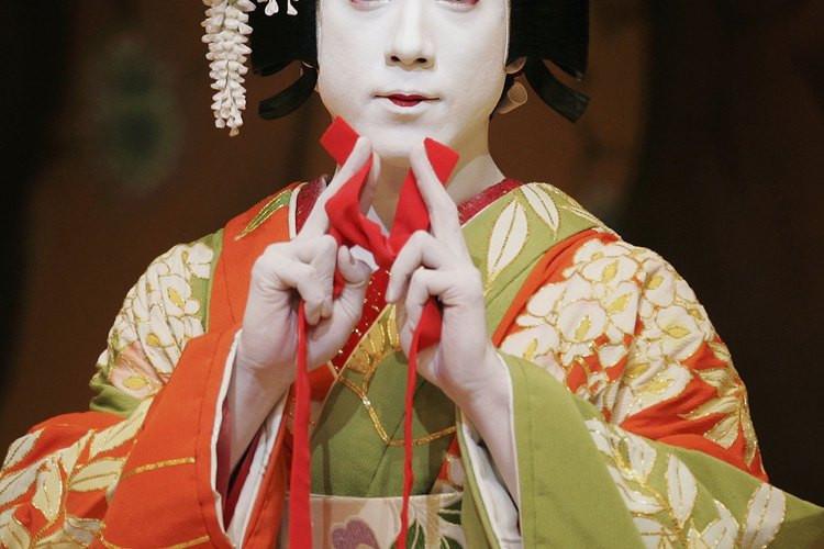El maquillaje de muchos personajes Kabuki es bastante básico.