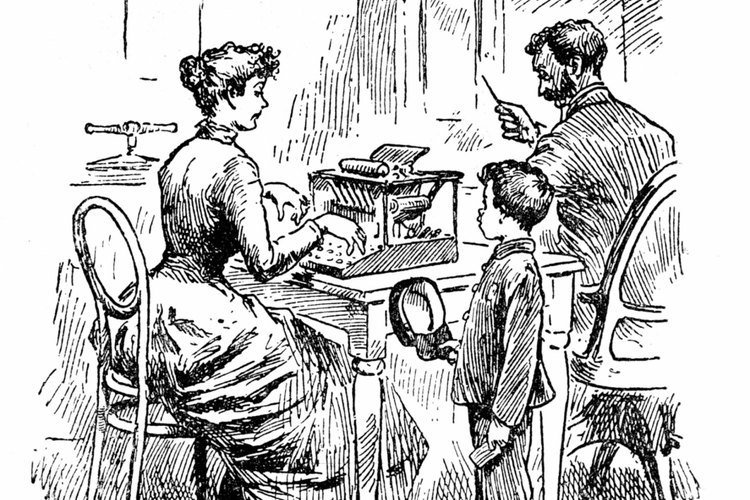 Con la invención de la máquina de escribir, muchas mujeres empezaron a trabajar como escribientes.