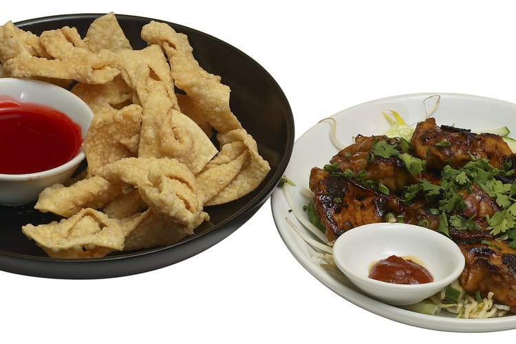 Wontons fritos.