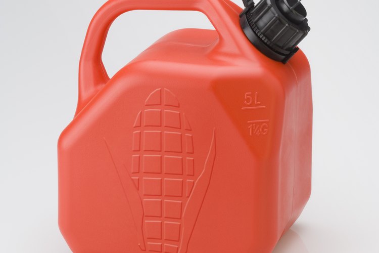 Bidón utilizado para transportar biocombustible.
