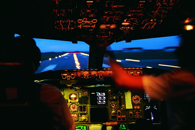 Pilotos en la cabina.