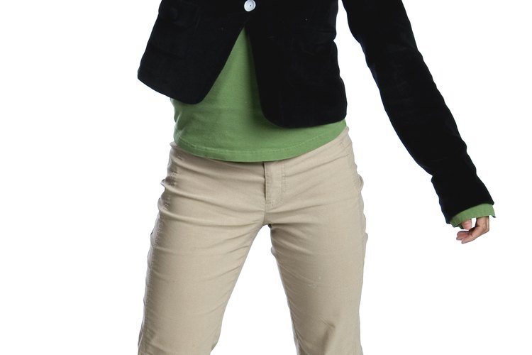 Los pantalones de gabardina son ideales para trabajar.