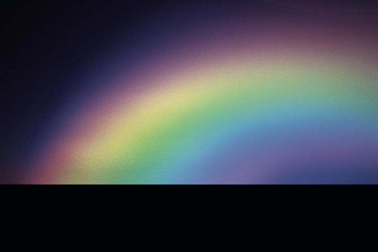 El arco iris muestra el espectro de colores de la luz blanca.