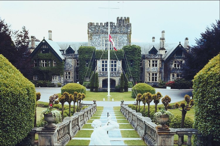 Castillo Hatley en Hatley Park, Victoria, Columbia Británica.