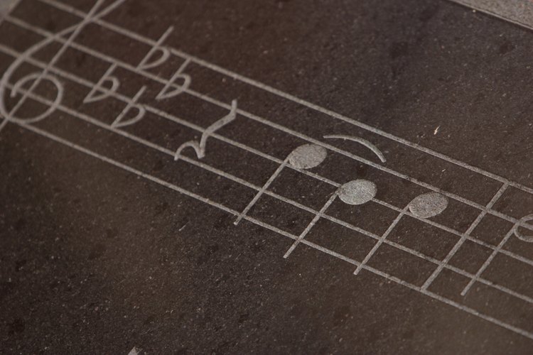 Escribe las notas musicales en el pentagrama.