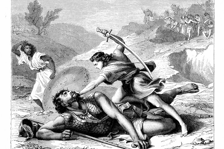 David mató y decapitó al gigante filisteo Goliat.