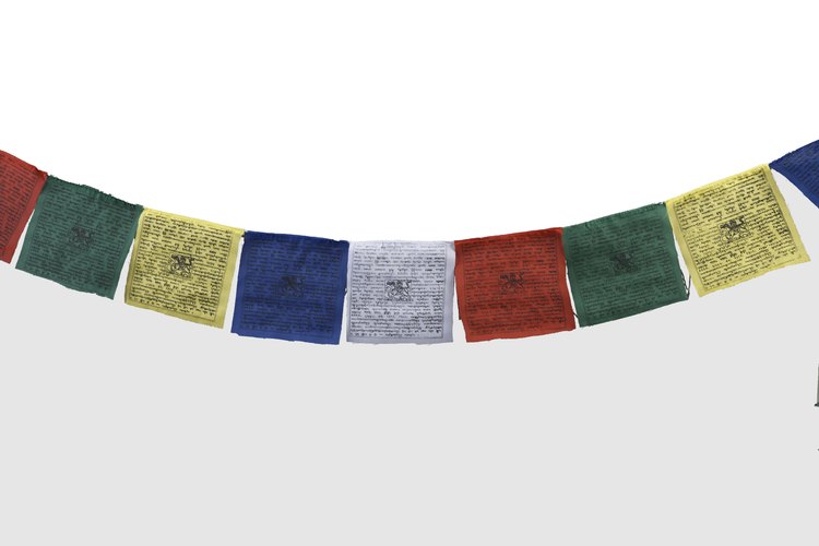 Banderas de oración para transportar las plegarias en el viento.