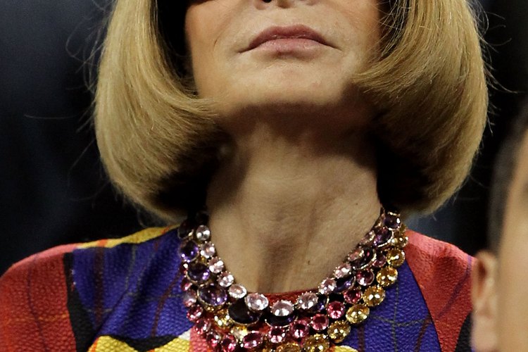 Anna Wintour luciendo su melena original de un largo.