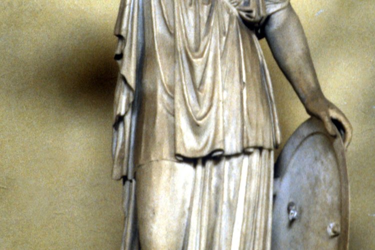 La diosa Athena con su armadura.