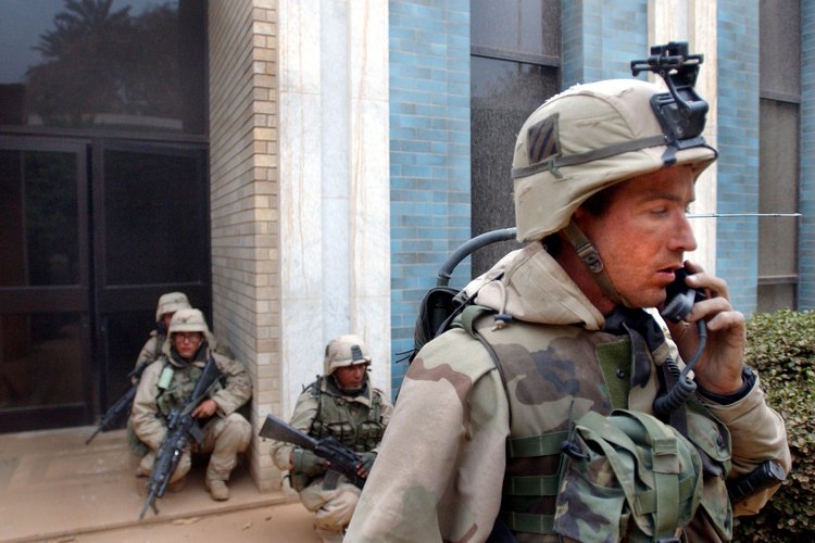 Un líder del pelotón de la 3ra División de Infantería.