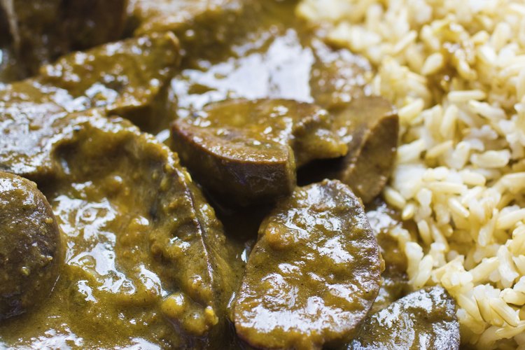 El riñón de vaca cocido es una comida deliciosa.