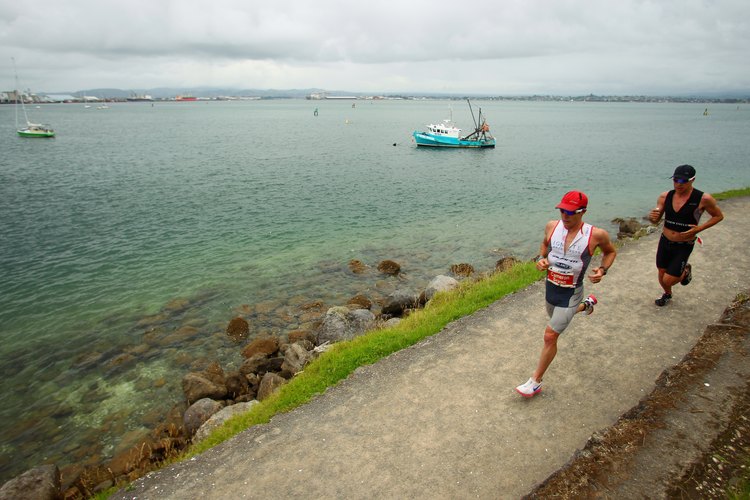 Los caminos costeros ofrecen vistas de la bahía deTauranga para los corredores y transeúntes.