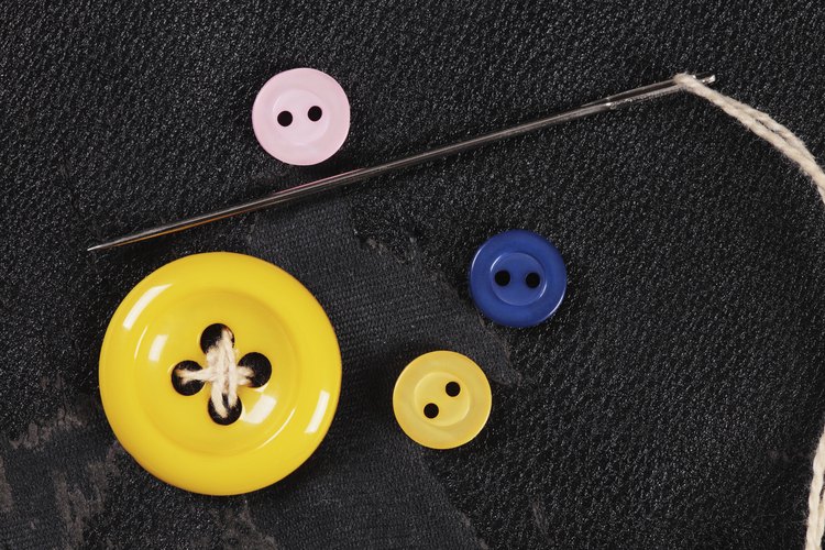 Sewing on the buttons is a relatively easy project