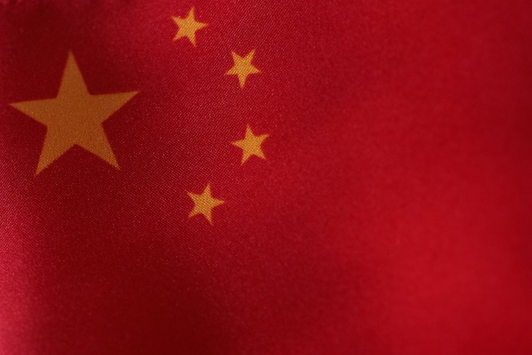 La bandera de China resultará sencilla de colorear para los niños.