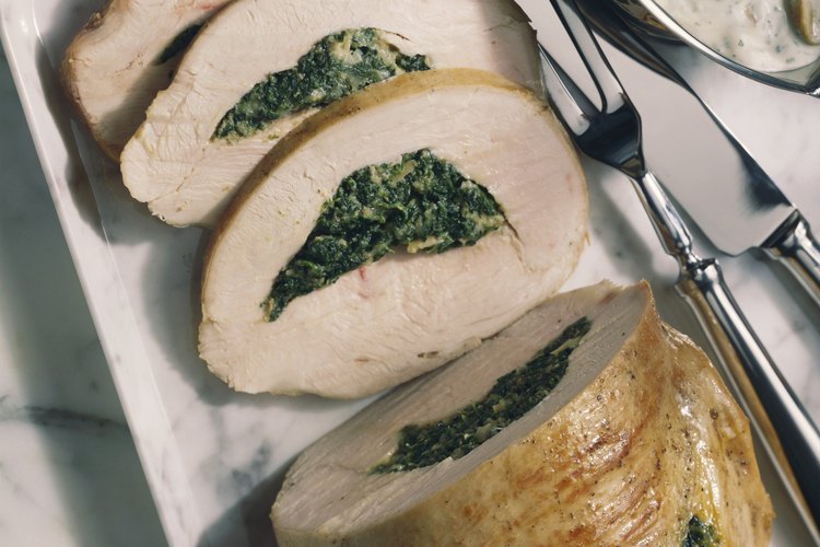 Pechuga de pavo rellena.