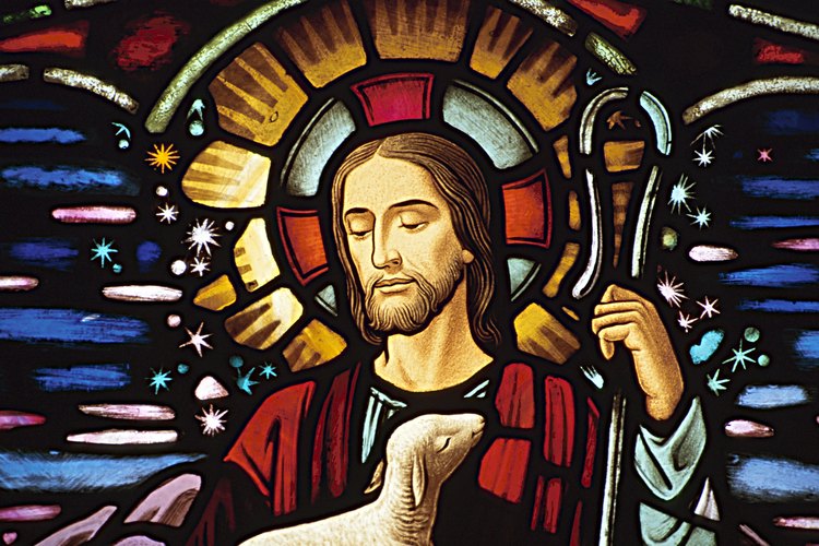 El bastón del pastor aparece con frecuencia en la iconografía cristiana.