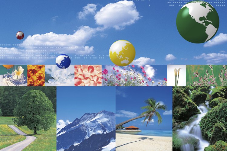 Pósters, anuncios publicitarios y postales pueden combinar bien en un collage.
