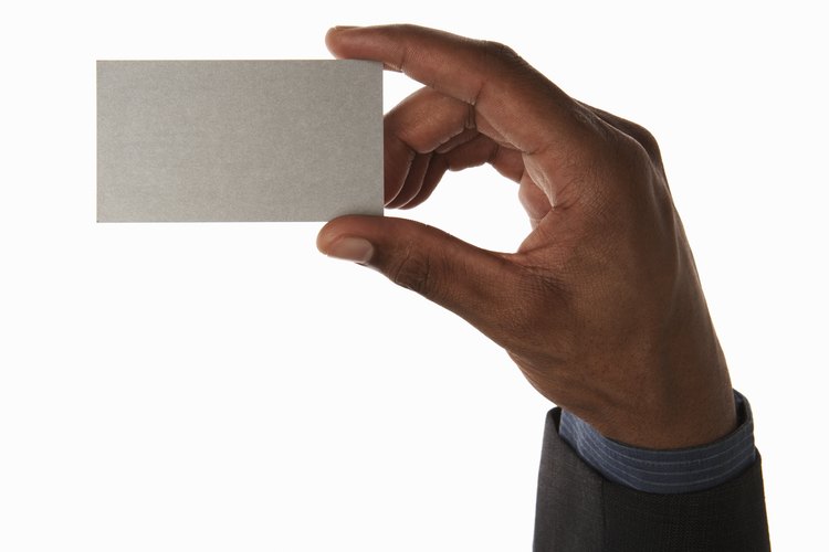 La etiqueta para las tarjetas de negocios es precisa.