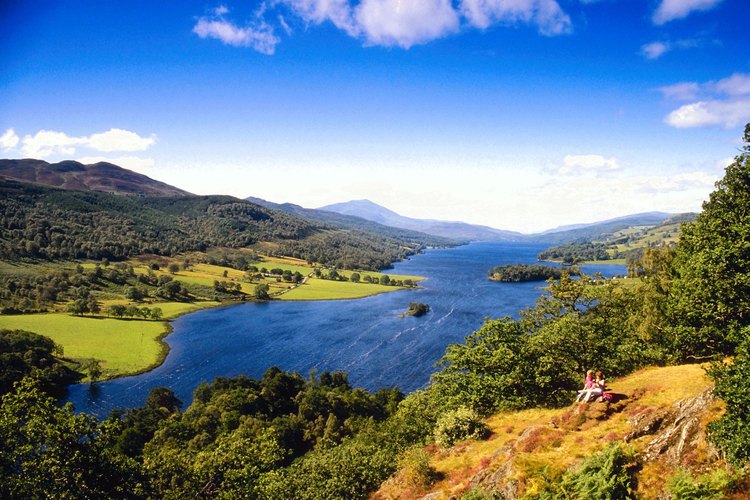 Vista del Loch Tummel cerca de Pitlochry-
