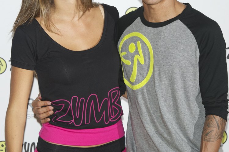 Malena Costa y Julio Jose Iglesias Jr. presentan Zumba Fitness en Madrid, España, en 2011.