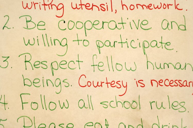 Las reglas de comportamiento en el aula guían el comportamiento del estudiante en el salón de clases.