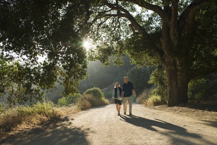 Sal a pasear en un lugar tranquilo y natural para obtener un tiempo especial con un ser querido.