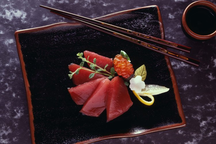 Sashimi de atún.