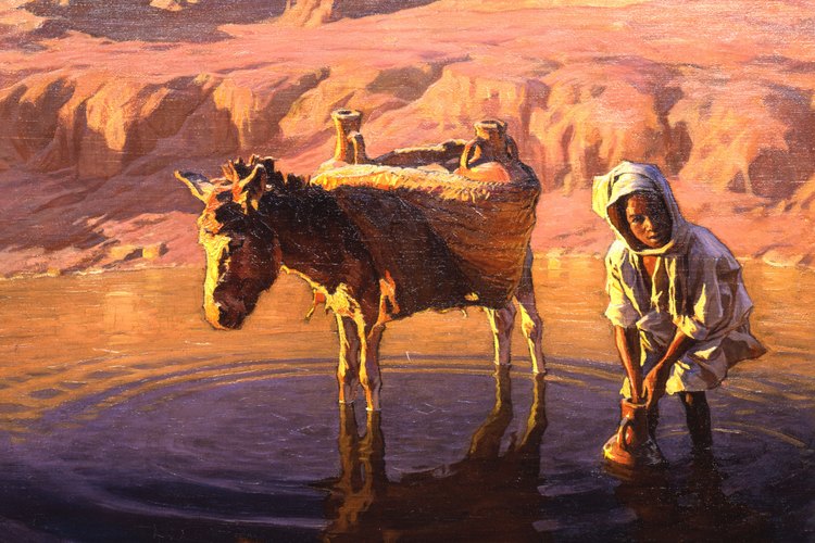 Los burros eran un medio común de transporte en el antiguo Egipto.